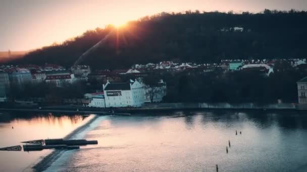 Charles Bridge Karluv Most Prague Czech Republic November 2015 — Stock Video