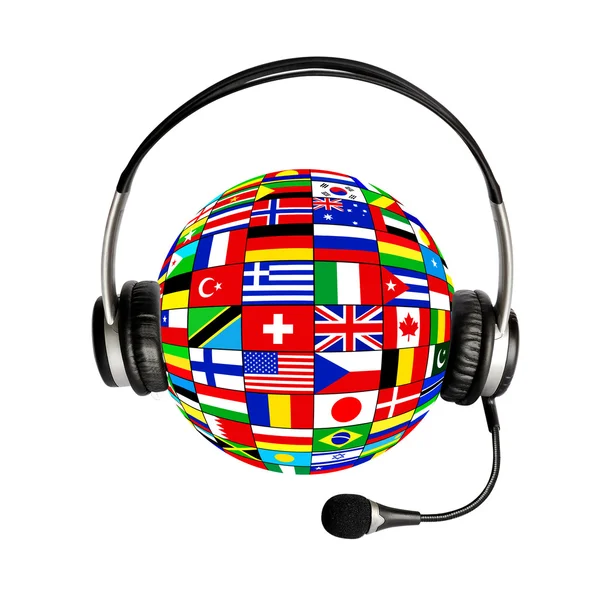 State flags and headphones — Stock Photo, Image