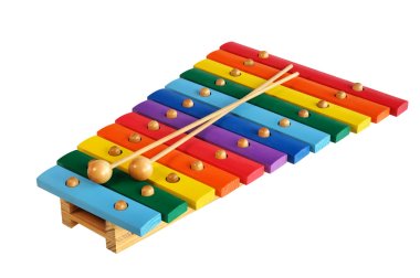 Wooden toy xylophone clipart