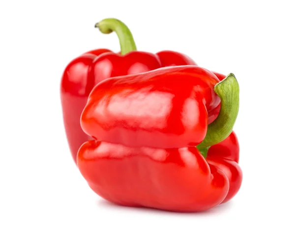 Pair of red sweet peppers — Stock Photo, Image