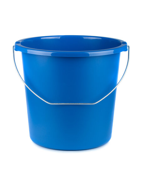 Empty blue bucket