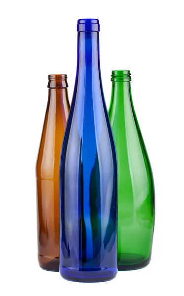 Three empty bottles — Stock Photo, Image
