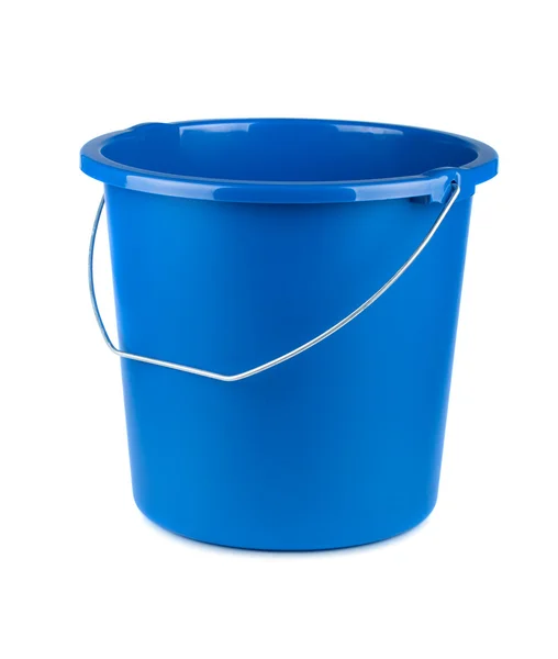 Empty blue bucket — Stock Photo, Image