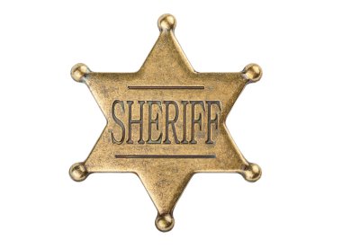 Vintage sheriff star badge clipart