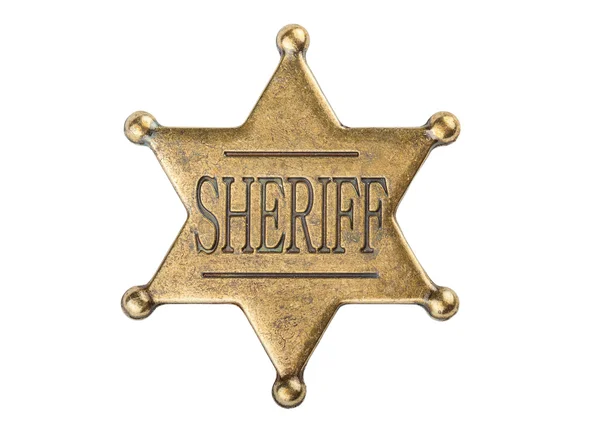 Insignia estrella sheriff Vintage Imagen de archivo