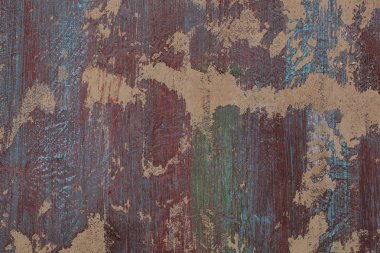 Grunge kırmızı ve mavi boyalı duvar 