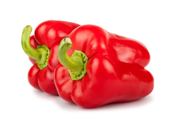 Pair of sweet red peppers — Stock Photo, Image