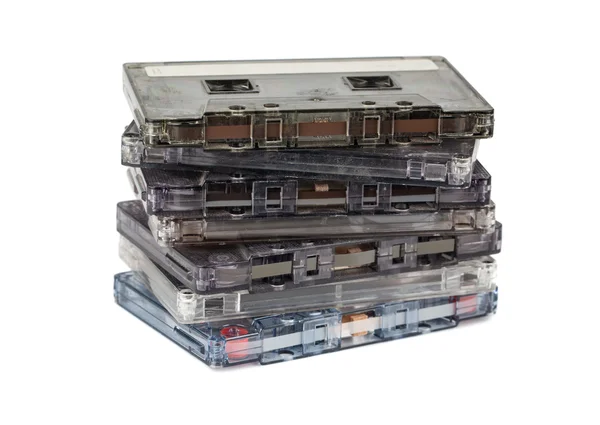 Montón de casetes de audio — Foto de Stock