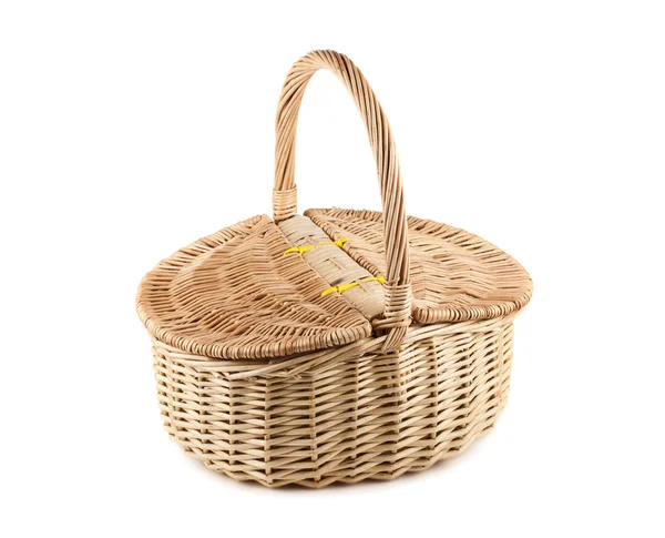 Picnic wicker basket — Stock Photo, Image