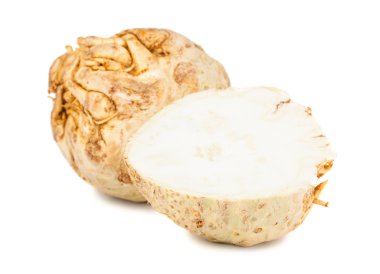 Full and half of celery root clipart