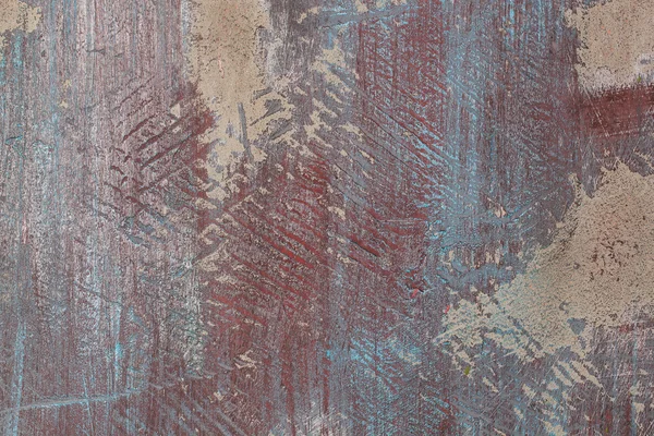 Grunge merah dan biru dicat dinding semen — Stok Foto