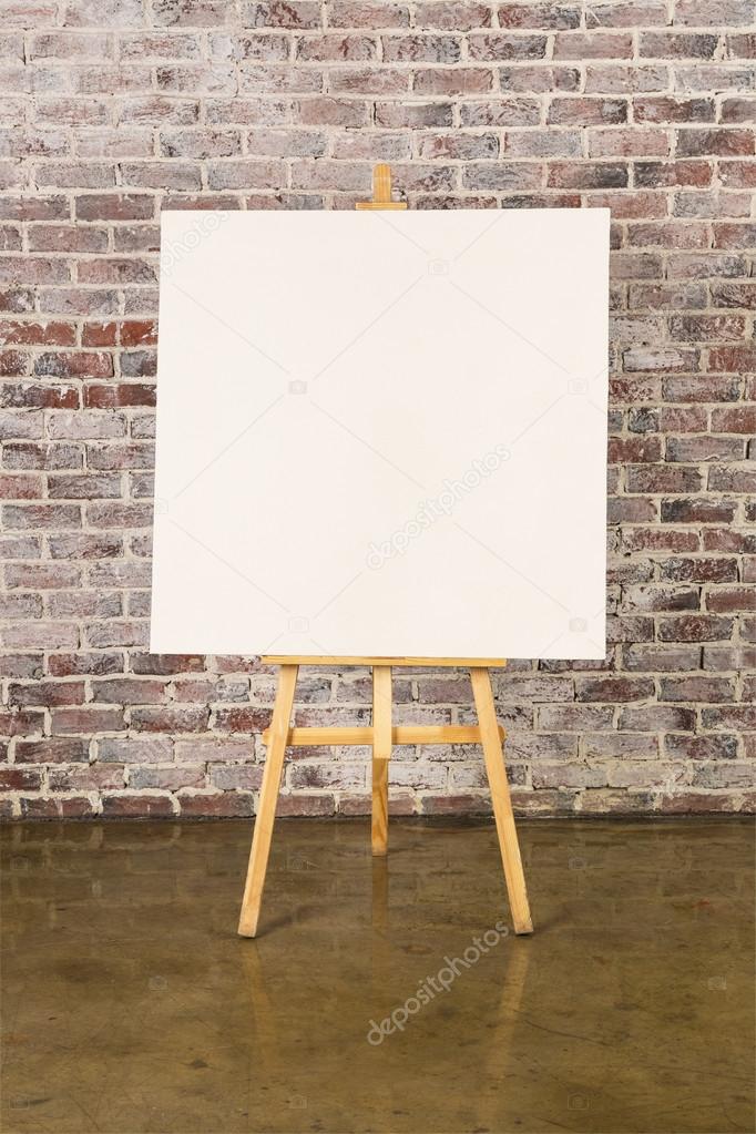 Easel with blank canvas