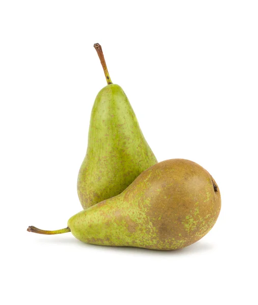 Two green ripe pears — Stock Photo, Image