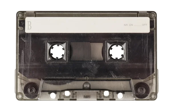 Vintage transparent compact cassette — Stock Photo, Image