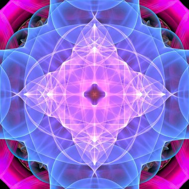 Arka plan deco simetrik soyut, Mandala 'da kutsal geometri ile kusursuz.