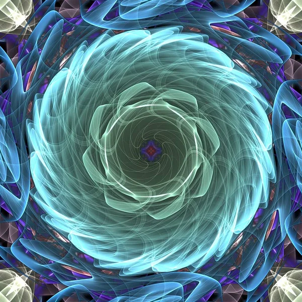 Background Tile Symmetrical Abstract Textures Seamless Multi Flower Tiles — Stock Photo, Image