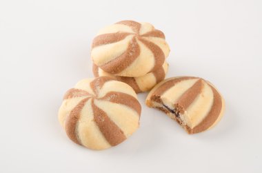 tanımlama bilgilerini veya bir arka plan üzerinde çikolata kurabiye.