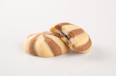 tanımlama bilgilerini veya bir arka plan üzerinde Danimarka kurabiyeleri.