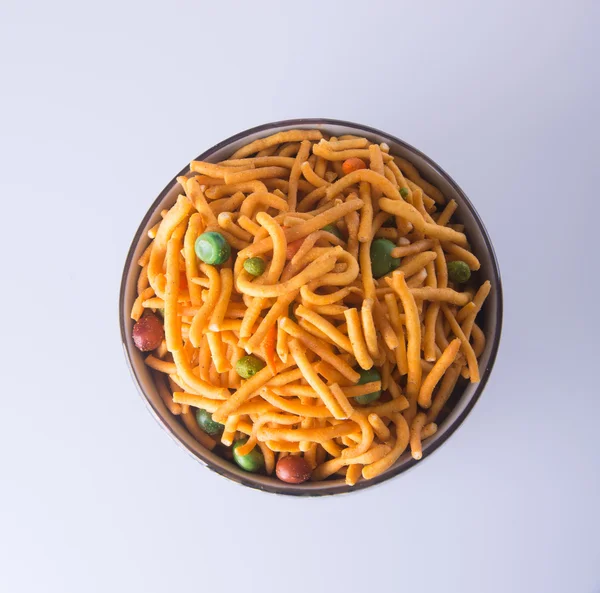 Murukku o tradizionale indiano snack chakli e chakali su backgr — Foto Stock