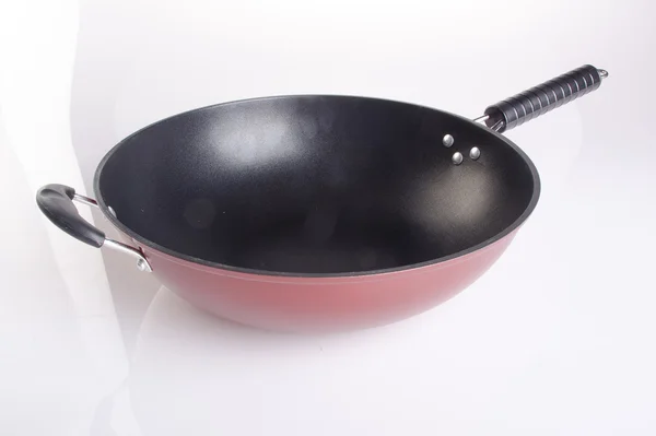 Pan, metal pan on background.  metal pan on a background. — Stock Photo, Image