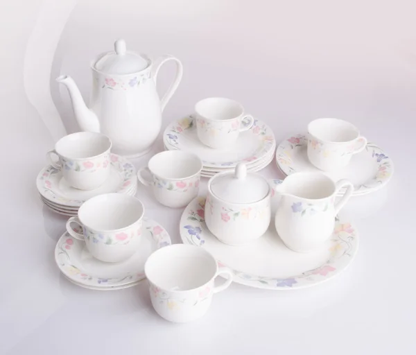 Teapot and cup set . teapot and cup set on a background — Stock Photo, Image