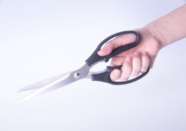 makas. arka taraftan makasla. bir backgr için makaslar