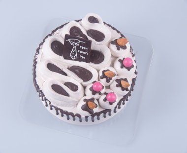 kek veya Babalar günü pasta bir arka plan üzerinde.