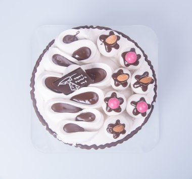 pasta ya da kek için tatil bir arka plan üzerinde.