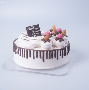 kek veya Babalar günü pasta bir arka plan üzerinde.