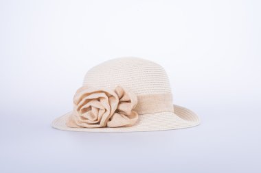 Bayan ya da çiçek ile oldukça hasır şapka şapka.