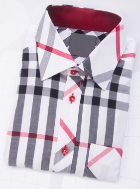 gömlek. bir arka plan üzerinde katlanmış erkek gömlek