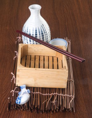 Japon mutfağı. arka planda aşkına