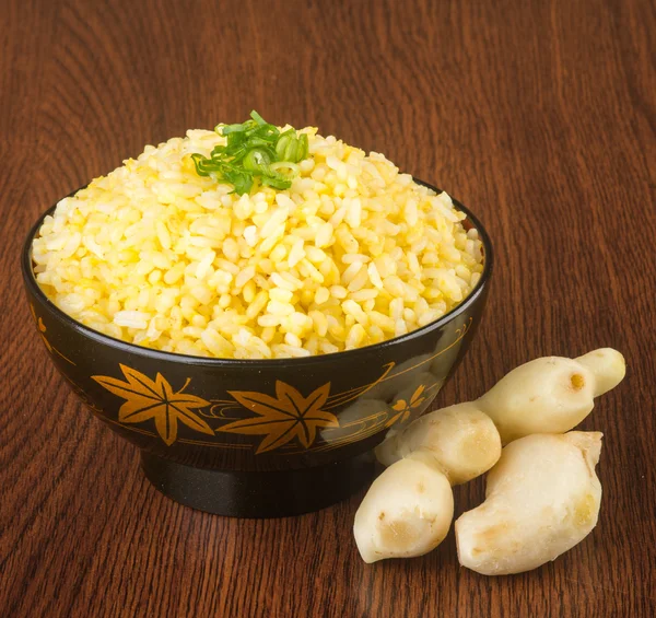 Japanese cuisine. ginger fried rice on the background — Stock Photo, Image