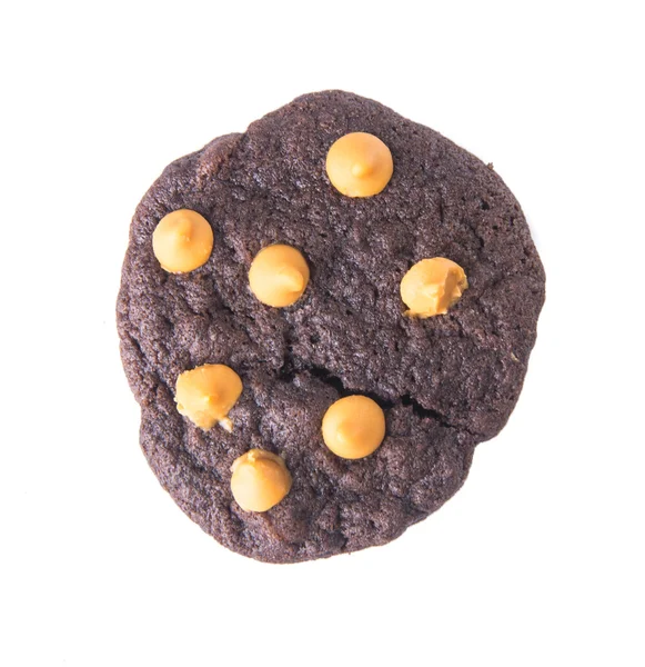 Schokolade Chips Kekse auf Hintergrund — Stockfoto
