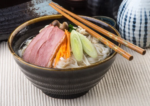 Japanische Küche. udon auf dem Hintergrund — Stockfoto