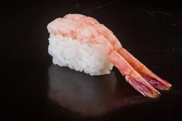 Japanese cuisine. sushi shrimp on the background — Stock Photo, Image