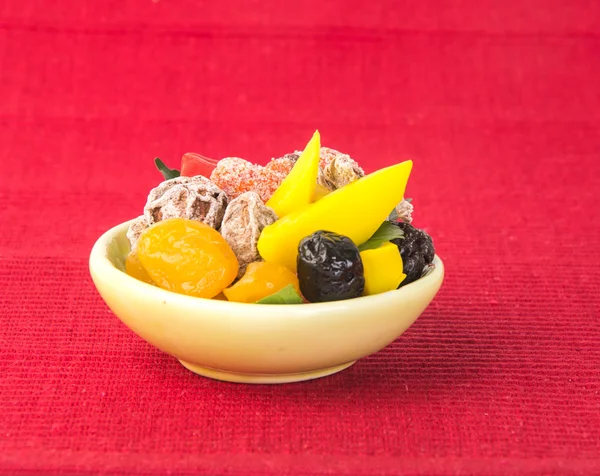 Preserved fruits & Dried fruits. Food Snack on a Background — Stock Photo, Image