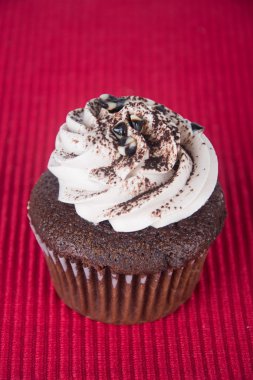 tatlım. arka planda çikolata cupcakes