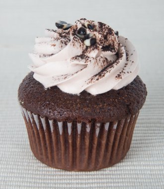 tatlım. arka planda çikolata cupcakes