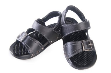 arka plan üzerinde izole sandalet çocuklar