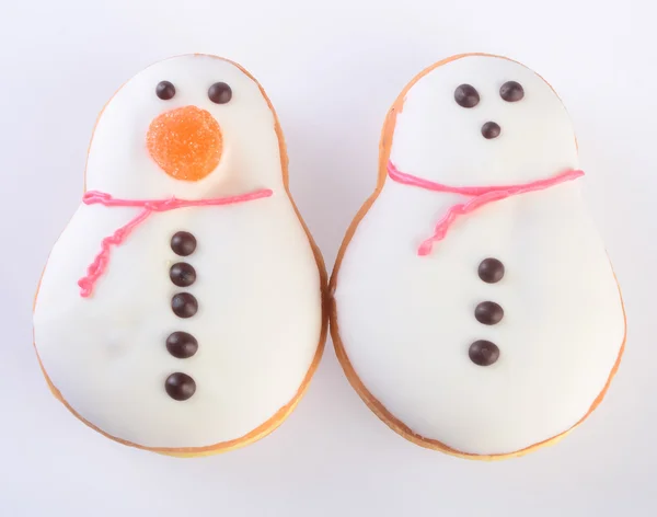 Donut. Weihnachts-Donut auf dem Hintergrund — Stockfoto