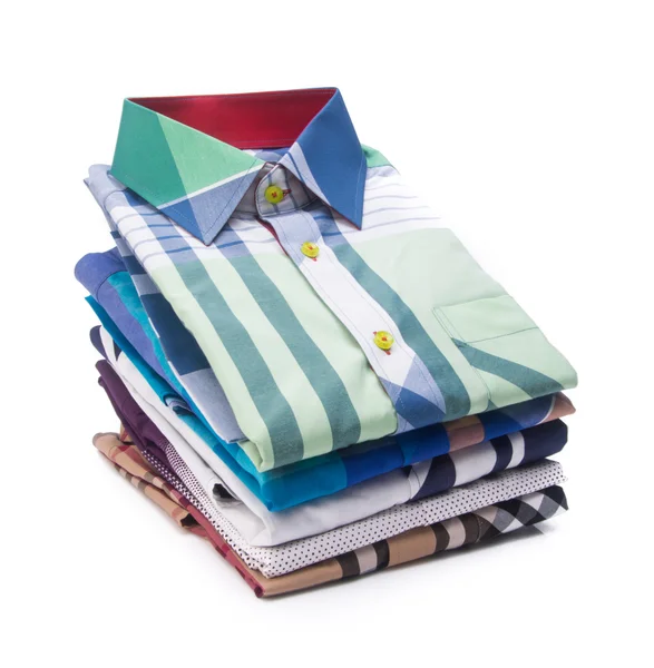 gömlek. bir arka plan üzerinde katlanmış erkek gömlek