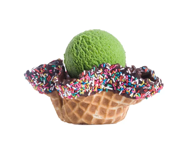 Ice cream. Ice Cream Scoop on a background — Stock Photo, Image