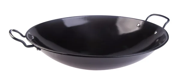 Wok, yemek wok arka planda Asya. — Stok fotoğraf