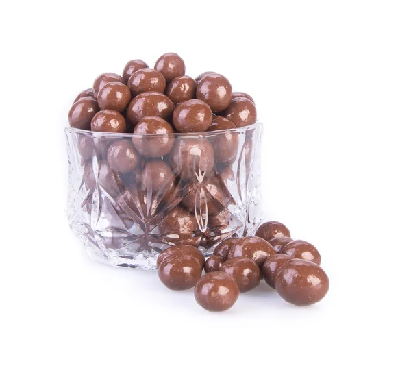 Chocolate balls. chocolate balls in bowl on a background — Stock Photo, Image