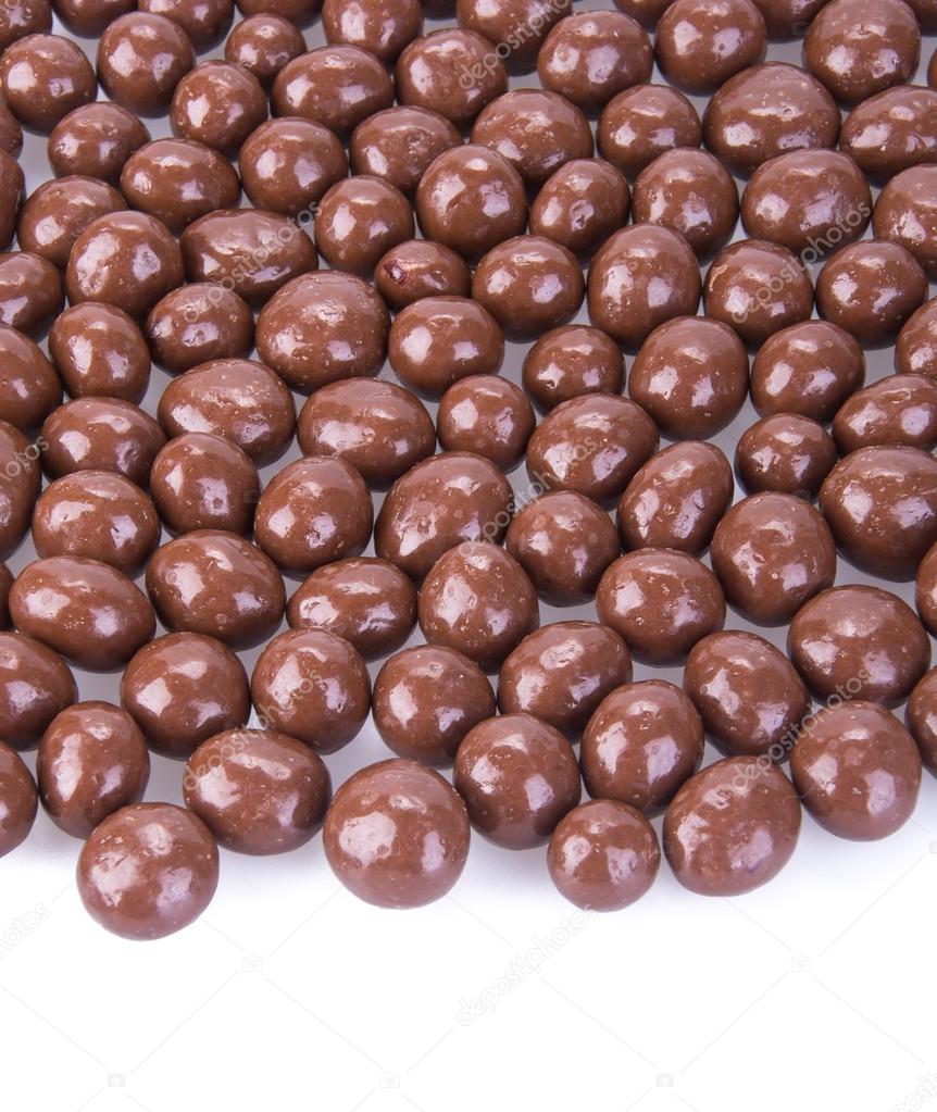 Chocolate balls. chocolate balls on a background — Stock Photo