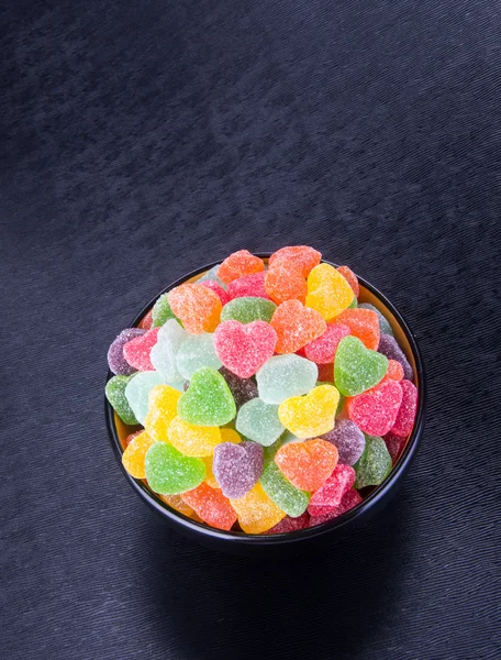 Candies. jelly candies in bowl on a background. jelly candies in — Stock Photo, Image
