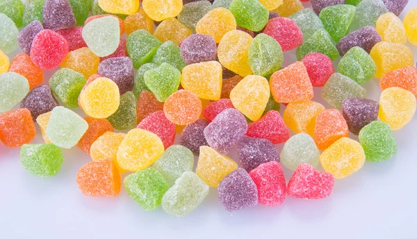 Süßigkeiten. Gelee-Bonbons auf einem Hintergrund. Gelee-Bonbons auf dem Rücken — Stockfoto