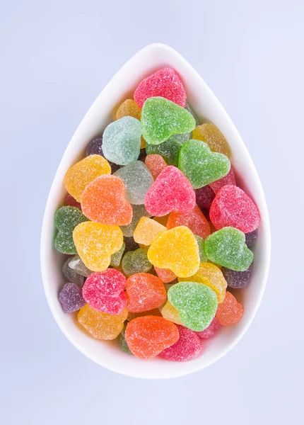 Candies. jelly candies in bowl on a background. jelly candies in — Stock Photo, Image