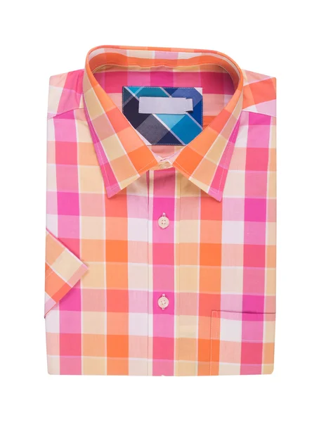 Tričko. Pánská košile skládané na pozadí — Stock fotografie